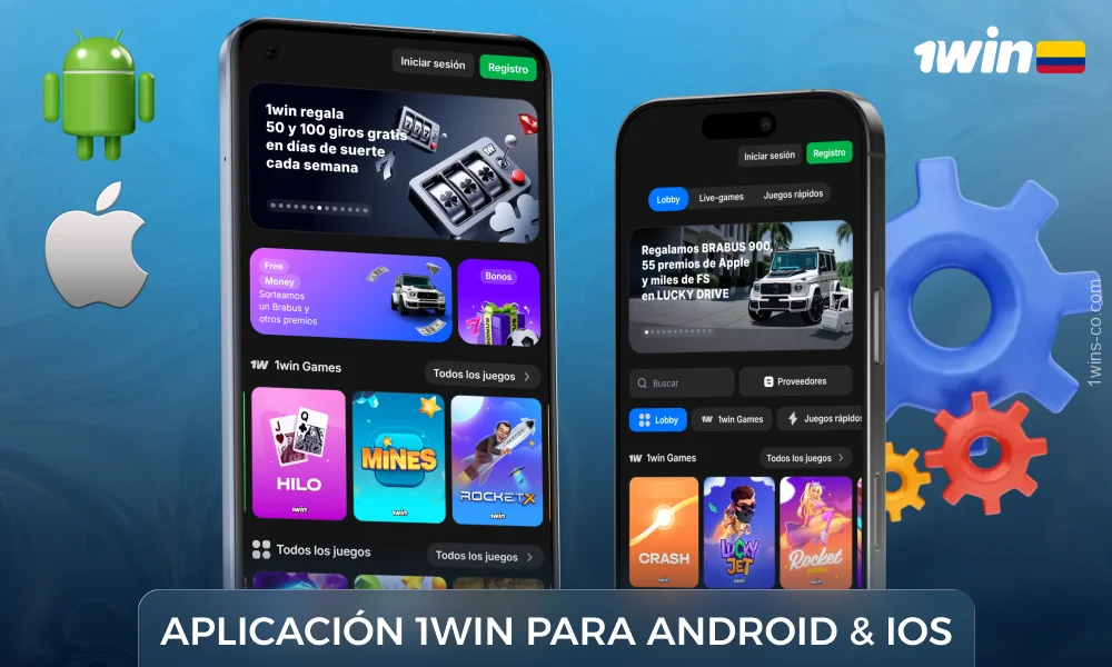 Para las apuestas deportivas y los juegos de casino, los jugadores colombianos pueden descargar la práctica aplicación móvil 1Win para Android e iOS
